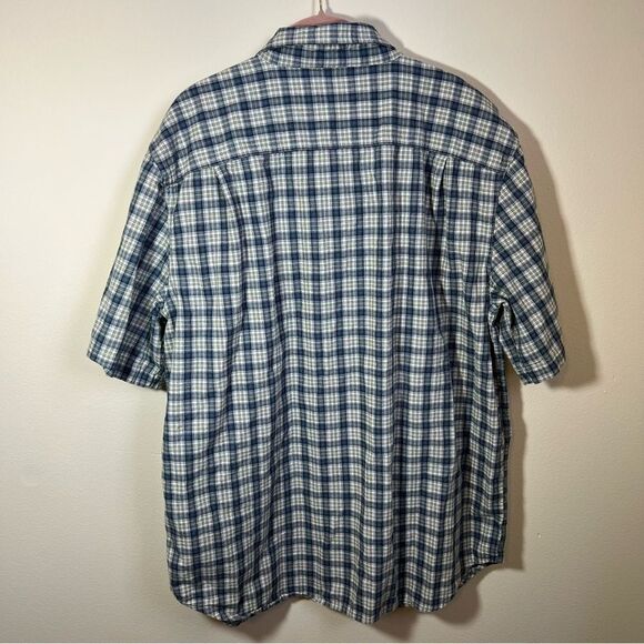 ✨ Carhartt Men’s Blue Plaid Button Down Shirt XL - Picture 7 of 9
